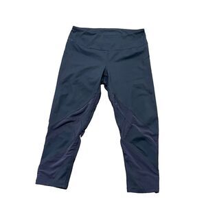 Zella Leggings Womens Cropped Compression High Rose Ladies Small Navy Mesh